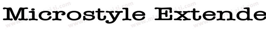 Microstyle Extended Bold字体转换